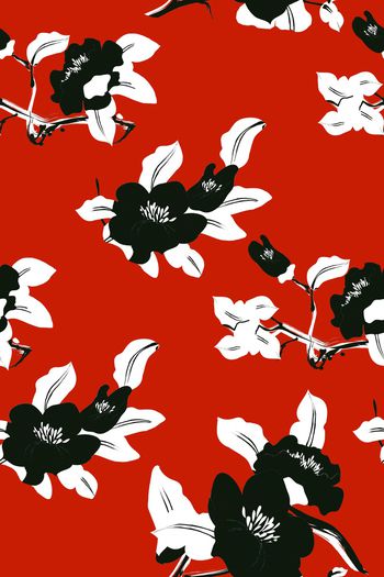 花卉印花华亿平台图片