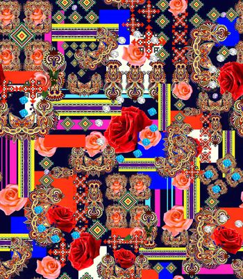 民族风印花华亿平台图片