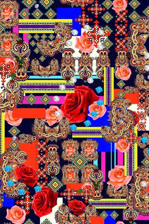 民族风印花华亿平台图片