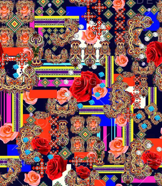 民族风印花华亿平台图片