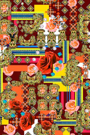 民族风印花华亿平台图片