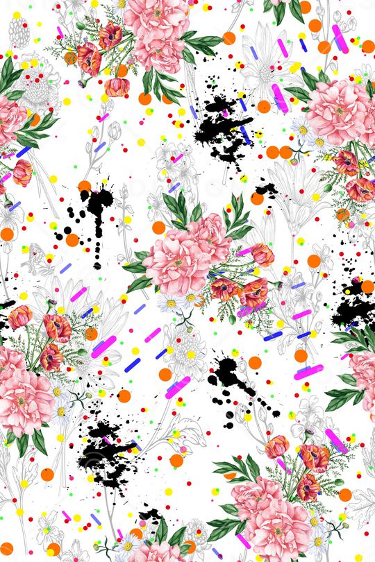 花卉印花华亿平台图片