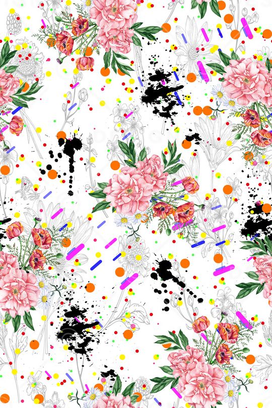 花卉印花华亿平台图片