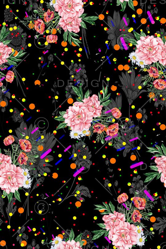 花卉印花华亿平台图片