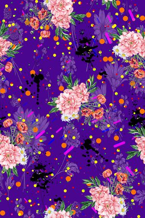 花卉印花华亿平台图片