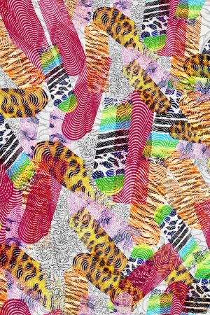 不规则几何印花华亿平台图片