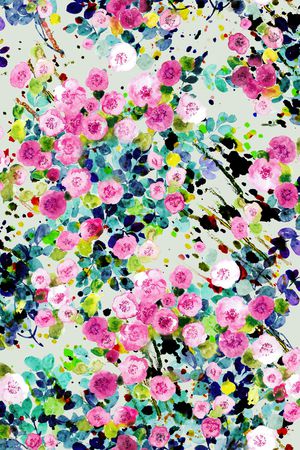 小花卉印花华亿平台图片