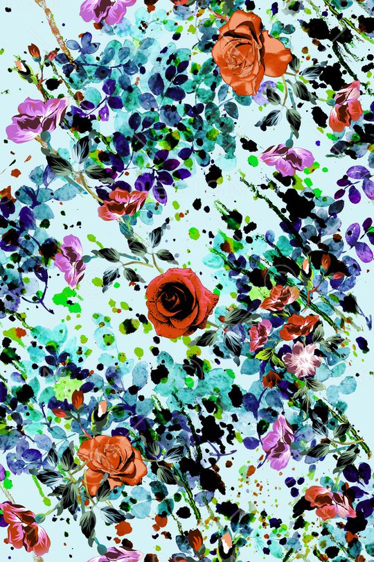 花卉印花华亿平台图片