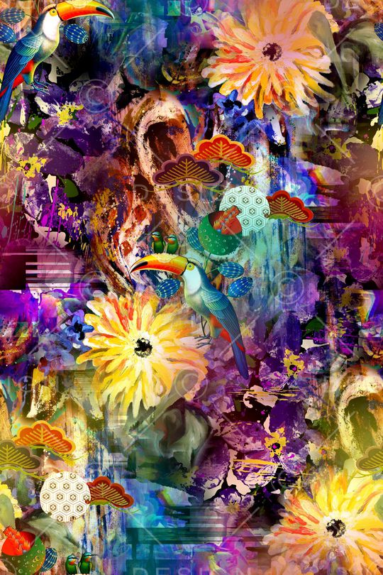 抽象印花华亿平台图片