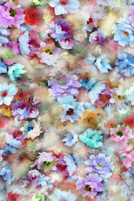 手绘花印花华亿平台图片