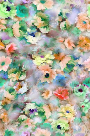 手绘花印花华亿平台图片