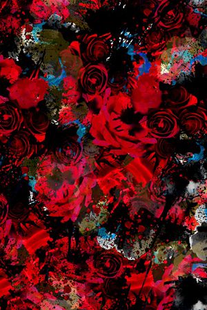 玫瑰印花华亿平台图片