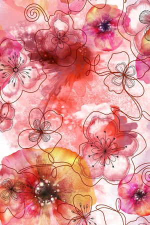 流行花卉印花华亿平台图片