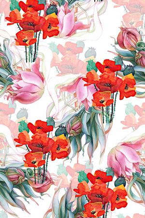 春夏清爽雪纺真丝棉丝巾布料泳装印花印花华亿平台图片