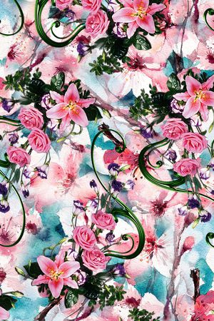 绿叶印花华亿平台图片