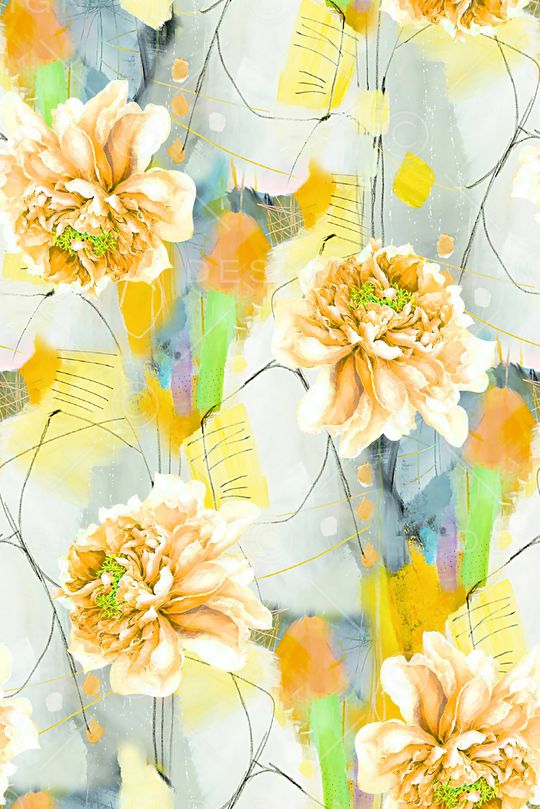 花卉印花华亿平台图片