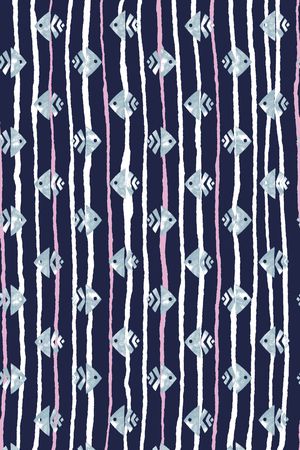 水彩鱼印花华亿平台图片