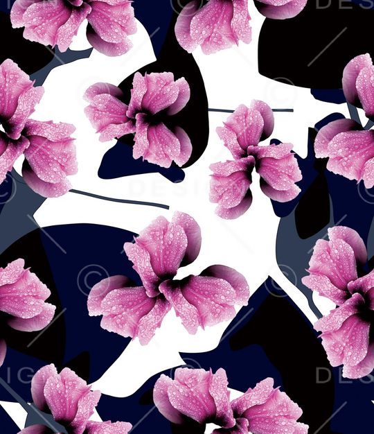 花卉印花华亿平台图片