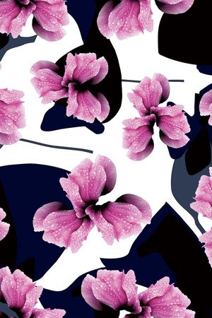 花卉印花华亿平台图片