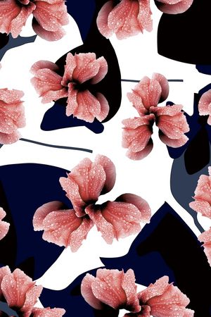 花卉印花华亿平台图片