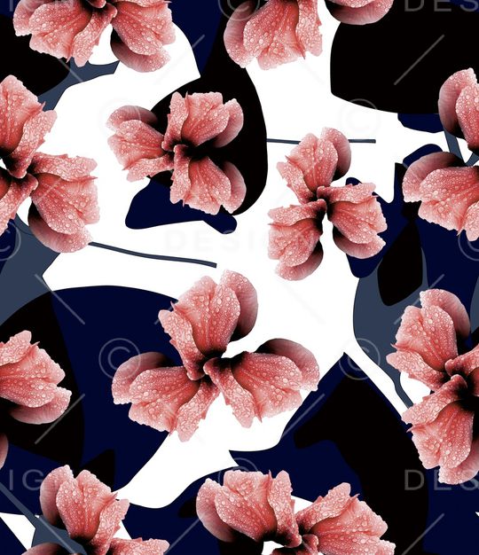 花卉印花华亿平台图片