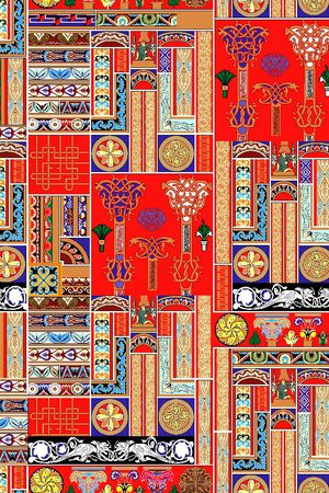 不规则几何印花华亿平台图片