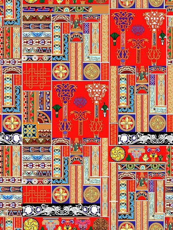 不规则几何印花华亿平台图片