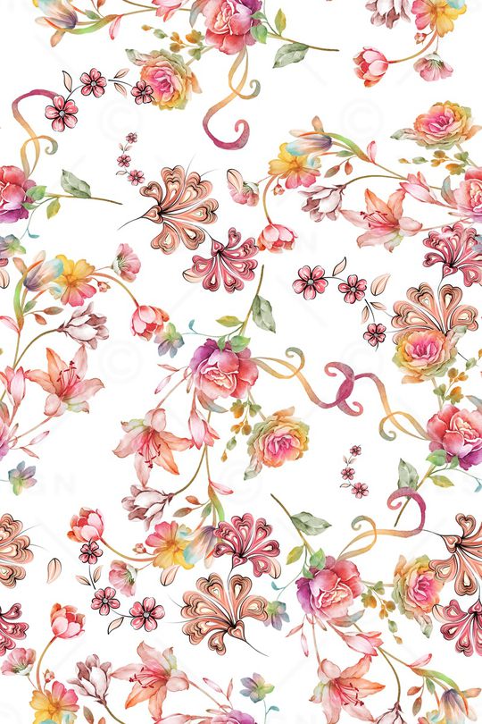 花卉印花华亿平台图片