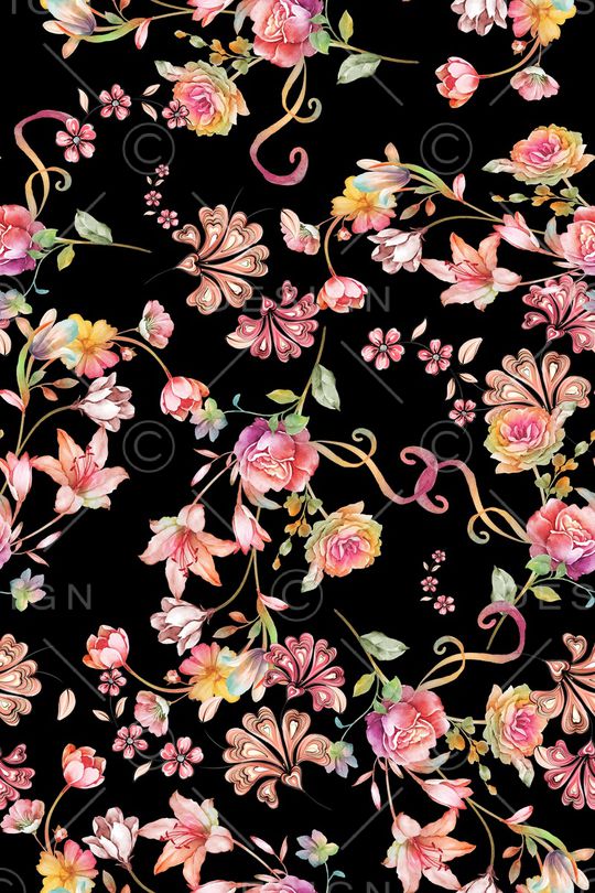 花卉印花华亿平台图片