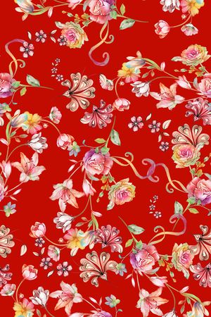 花卉印花华亿平台图片