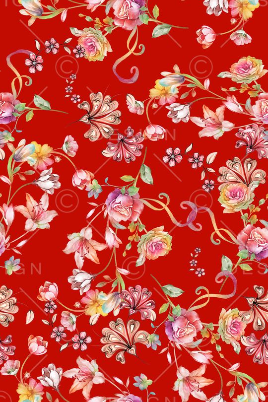 花卉印花华亿平台图片