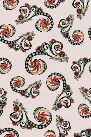 佩斯利印花华亿平台图片