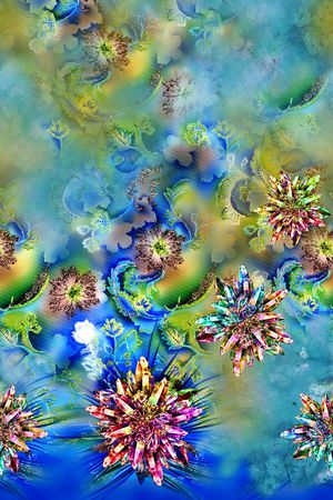 花卉印花华亿平台图片