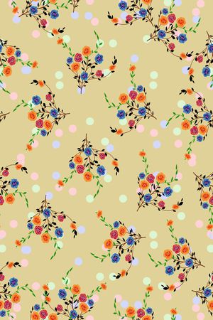 园点、绣花元素印花华亿平台图片