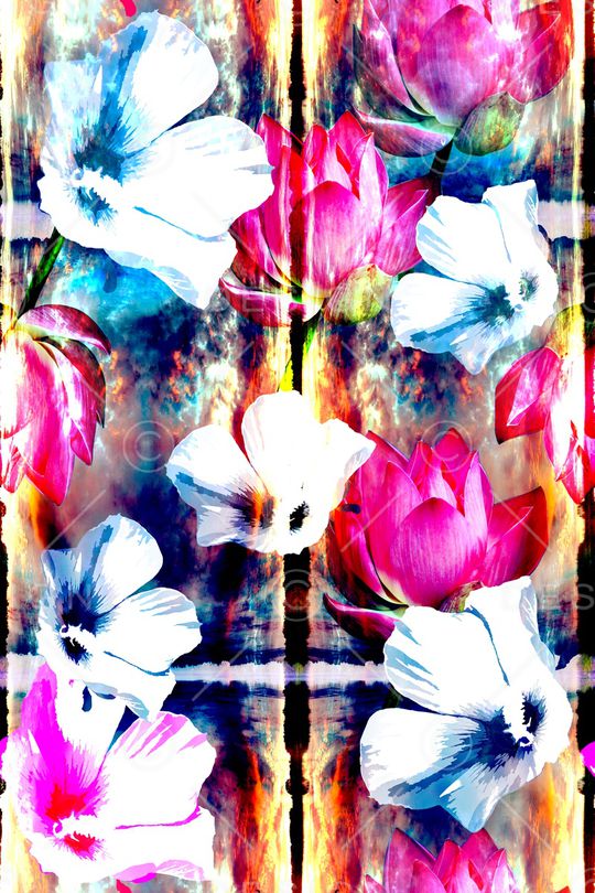 荷花印花华亿平台图片