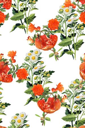 抽象手绘水彩画植物纹理数码印花印花华亿平台图片