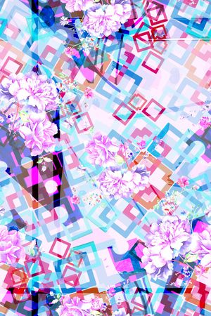 不规则几何印花华亿平台图片