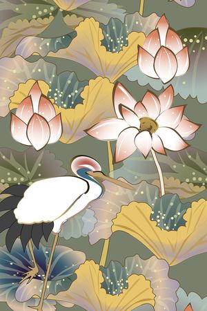 荷花印花华亿平台图片