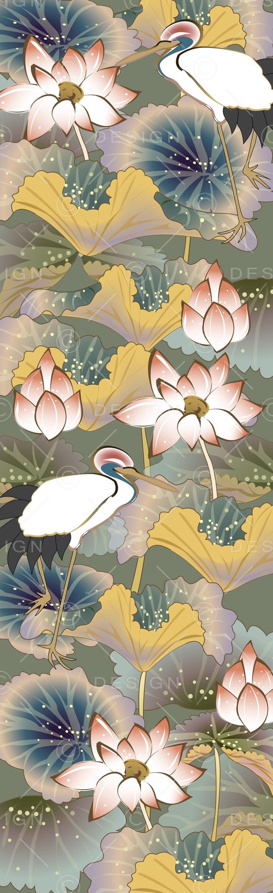 荷花印花华亿平台图片