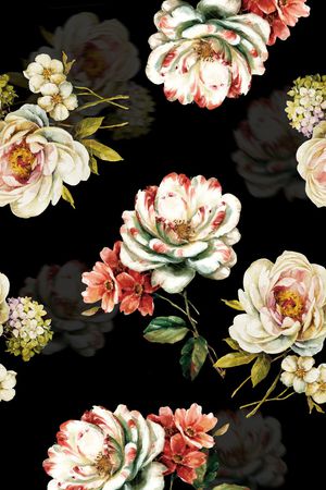 抽象花卉印花华亿平台图片