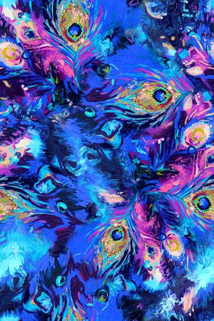 抽象印花华亿平台图片