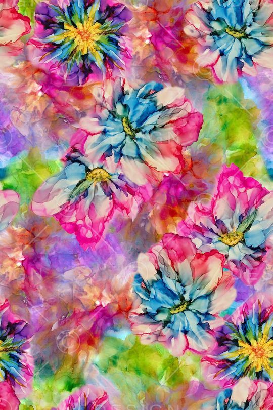 花卉印花华亿平台图片