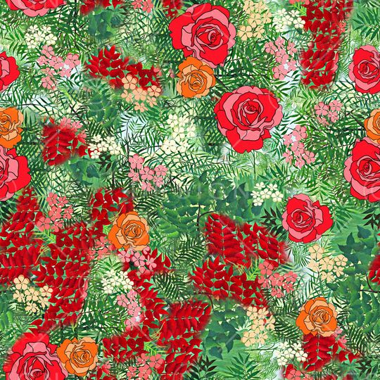 清新花卉印花华亿平台图片