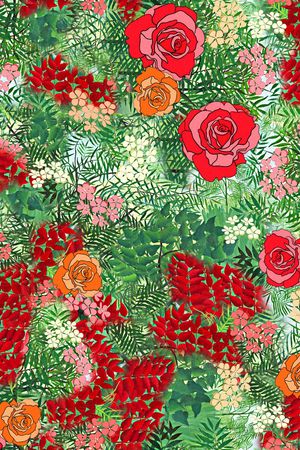 清新花卉印花华亿平台图片