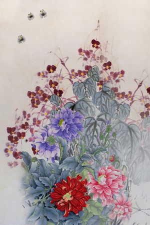 牡丹印花华亿平台图片