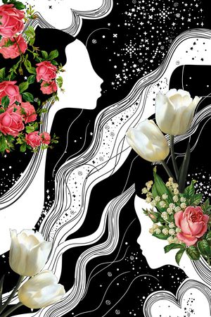 人物印花华亿平台图片