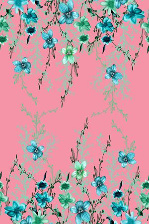 抽象花卉印花华亿平台图片