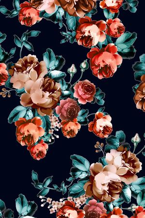 玫瑰印花华亿平台图片