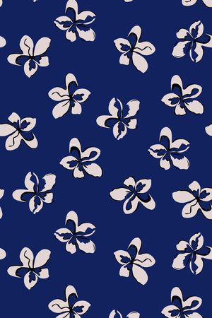 手绘花卉印花华亿平台图片