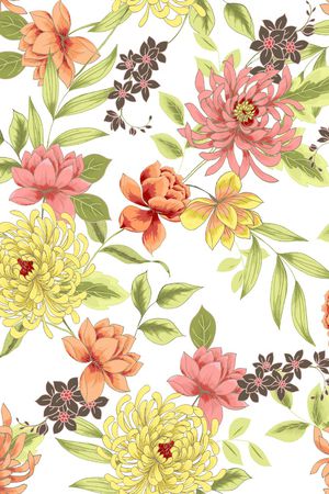 花卉印花华亿平台图片